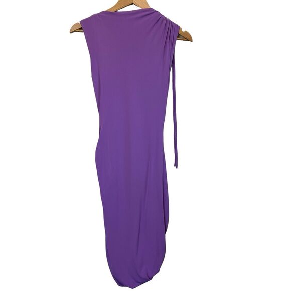 MONSE Cutout Ruched Stretch-jersey Mini Dress In Lavender Size 6 - Picture 7 of 13